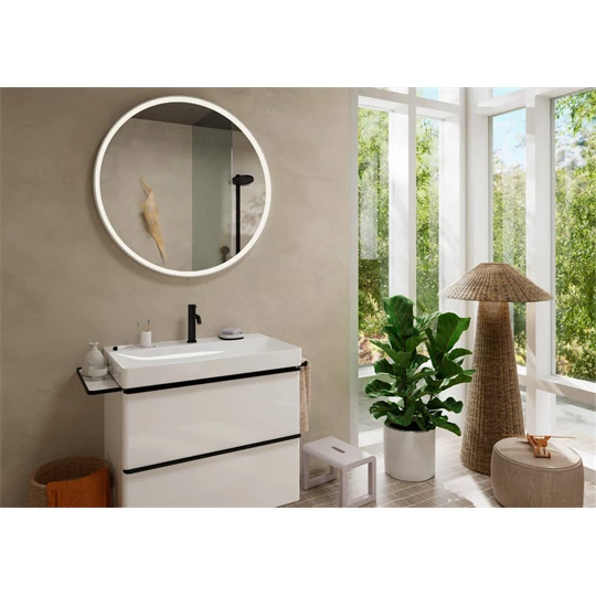 Hansgrohe Tecturis S egykaros mosdócsaptelep 110, automata lefolyógarnitúrával matt fekete