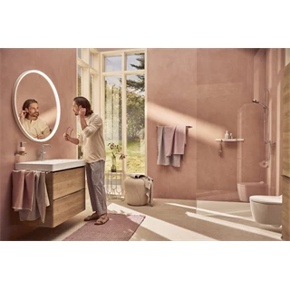 Hansgrohe Tecturis S egykaros mosdócsaptelep Fine 240, CoolStart, Push-open lefolyógarnitúrával króm