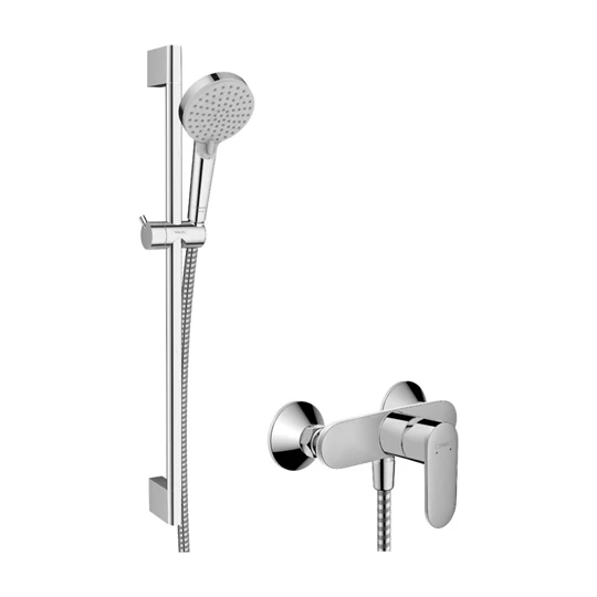 Hansgrohe Vernis Blend Zuhanyrendszer Vario 100 EcoSmart kézizuhannyal, egykaros zuhanycsapteleppel és Crometta 65cm-es