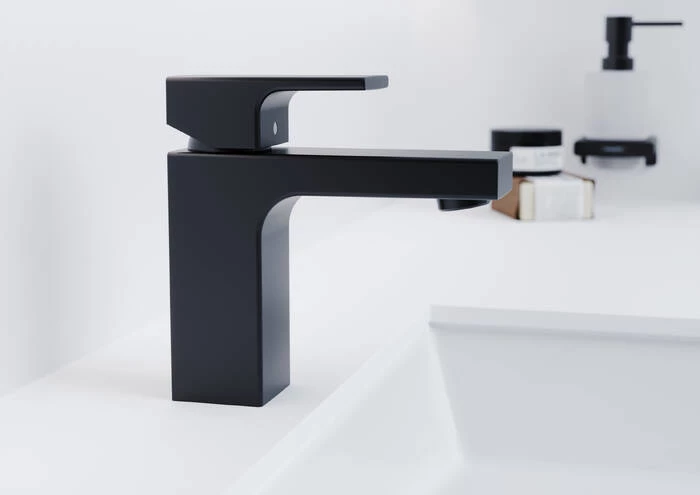 Hansgrohe Vernis Shape 100 egykaros mosdócsaptelep, lefolyógarnitúra nélkül, matt fekete
