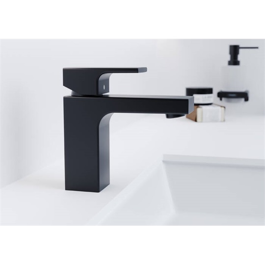 Hansgrohe Vernis Shape egykaros álló mosdócsaptelep 152/95*110mm, lefolyógarnitúra nélkül, matt fekete