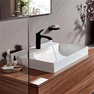 Hansgrohe Vivenis egykaros álló mosdó csaptelep 175/100*146mm, lefolyó szelep nélkül, matt fekete felület