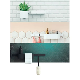 Hansgrohe WallStoris Szett  kézizuhany 105, 3 jet EcoSmart Activation, termosztát, zuhanyrúd 70cm, matt fekete