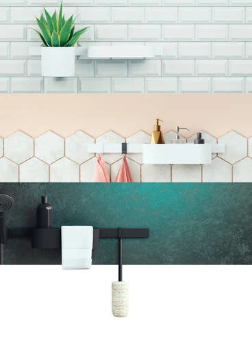 Hansgrohe WallStoris Szett  kézizuhany 105, 3 jet EcoSmart Activation, termosztát, zuhanyrúd 70cm, matt fekete