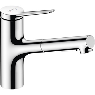 Hansgrohe Zesis M33 egykaros konyhai csaptelep 150, fém kihúzható zuhanyfejjel, 2jet króm