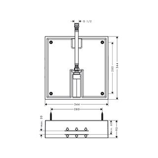 Hansgrohe alaptest Raindance 400 x 400 mm Air 1jet fejzuhany