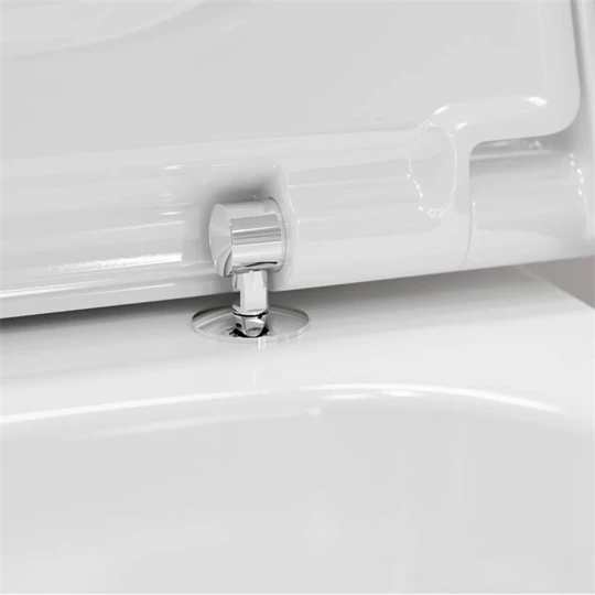 Hansgrohe fali WC Set 540 perem nélküli AquaFall Flush WC ülőkével és SoftClose, QuickRelease fedéllel, SmartClean