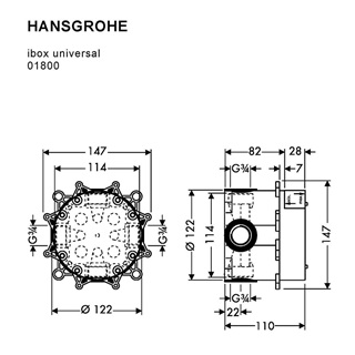 Hansgrohe iBox universal alaptest DN15/DN20
