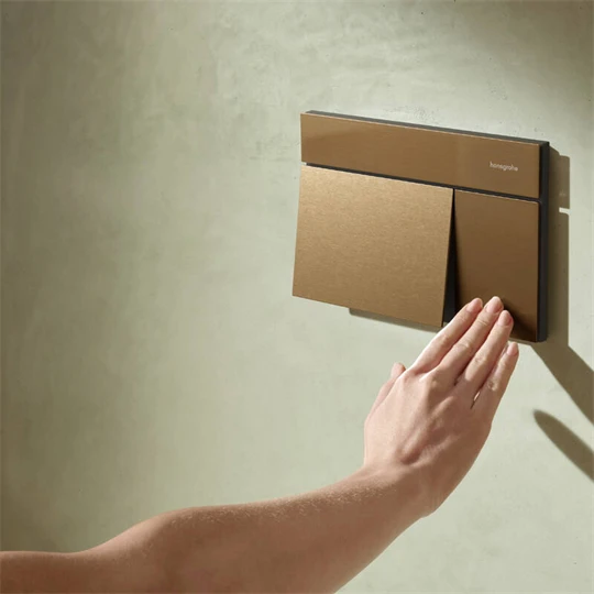 Hansgrohe iFrame Element E Öblítőlap, dual mennyiség szálcsiszolt bronz