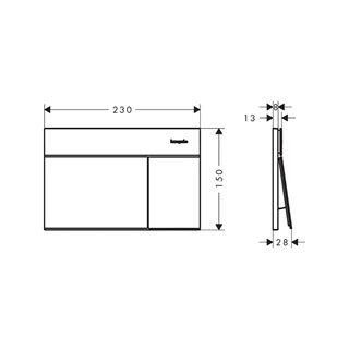Hansgrohe iFrame Element E nyomólap WC-hez, dual mennyiség,szálcsiszolt bronz