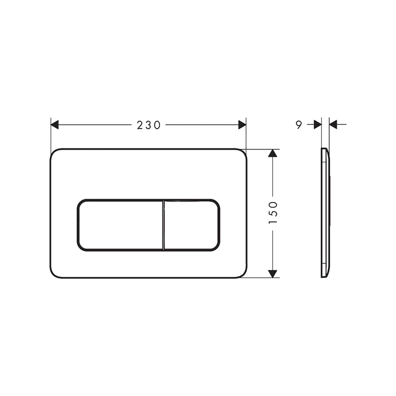 Hansgrohe iFrame Original Q nyomólap WC-hez, dual mennyiség,fehér