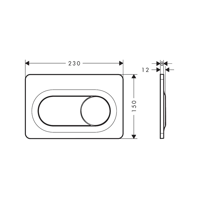 Hansgrohe iFrame Original S nyomólap WC-hez, dual mennyiség,króm