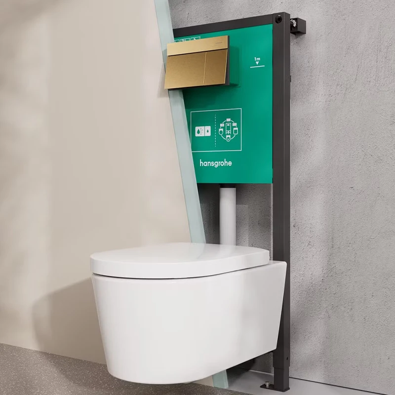 Hansgrohe iFrame universal falsík alatti öblítőrendszer, WC szerelőelem, 1120 mm, fali rögzítésű WC-hez