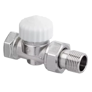 Heimeier Calypso Exact termosztatikus szelep sárgarézből, egyenes, nikkelezett 1/2"
