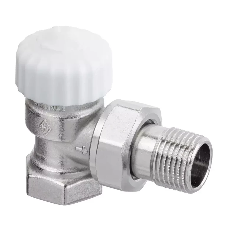 IMI Heimeier Calypso Exact termosztatikus szelep sárgarézből, sarok, nikkelezett 1/2"