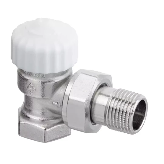 Heimeier Calypso Exact termosztatikus szelep sárgarézből, sarok, nikkelezett 1/2"