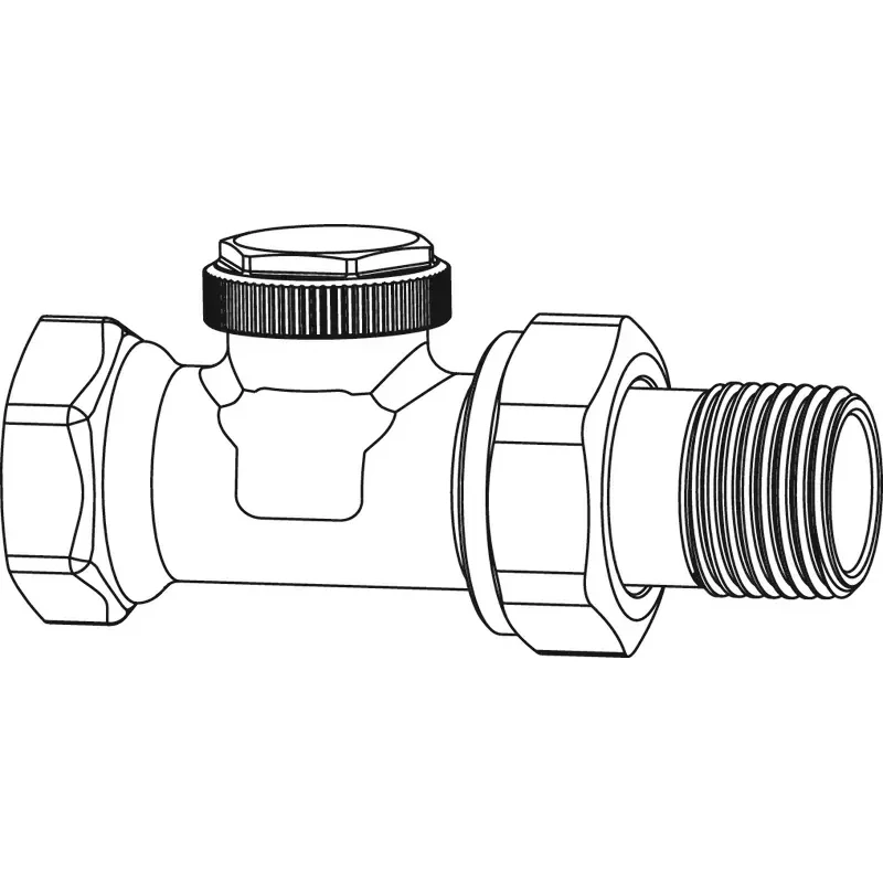 IMI Heimeier Regutec F visszatérő szelep, egyenes nikkelezett 1/2"
