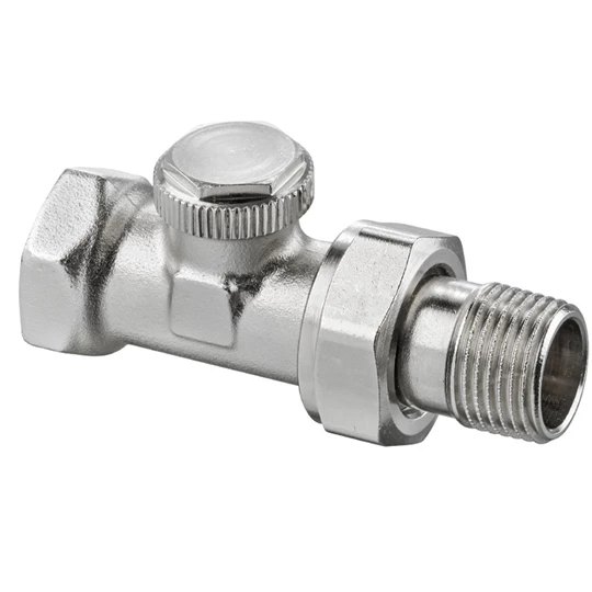 Heimeier Regutec F visszatérő szelep, egyenes nikkelezett 1/2"