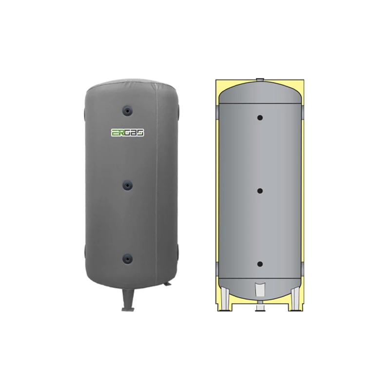 Heizer puffertároló hűtés-fűtésre,  181 liter, ACR-2 R, álló, fix szig., O490/1350 mm, 50 kg, szénacél