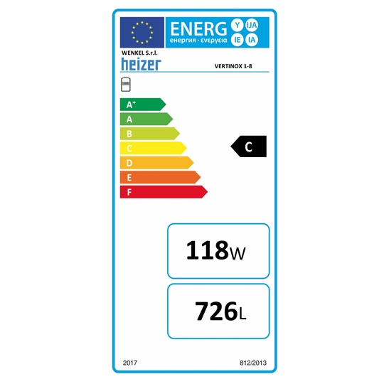 Heizer SXN-8 álló indirekt tároló használati melegvízhez, 316L inox test, hengeres, egy hőcserélővel, 800l