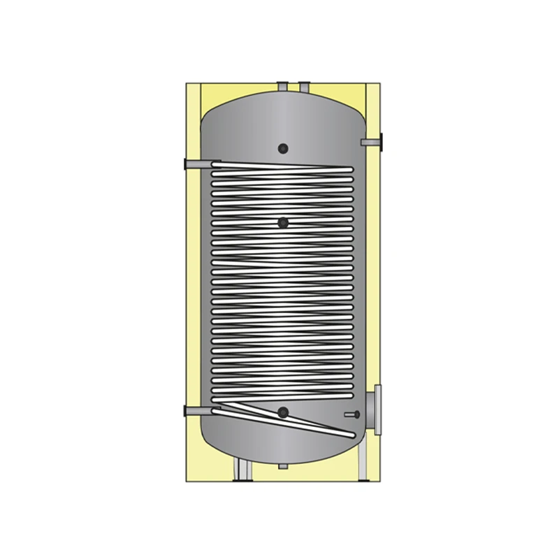 Heizer HMV tároló  200 liter, álló, hősziv.-hoz, egy hőcs., 2,6 m2, BSH-200 R, fix szig., O580/1346 mm, 110 kg