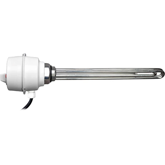 Heizer elektromos fűtőbetét, 6 kW, 6/4", 460 mm bemerülés, 400V, 3 fázis, Premium inox, termosztát fejjel