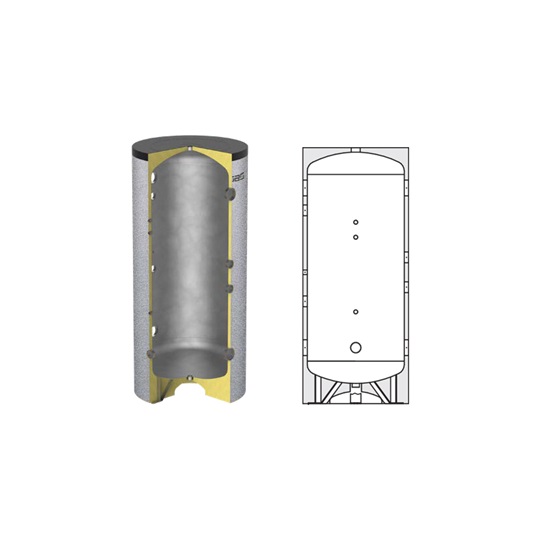 Heizer puffertároló, hűtés/fűtés, ACR-CH-PLUS101R, Ergas Prémium 6bar 100liter -10/+95C,passzivált acél, B EN.oszt