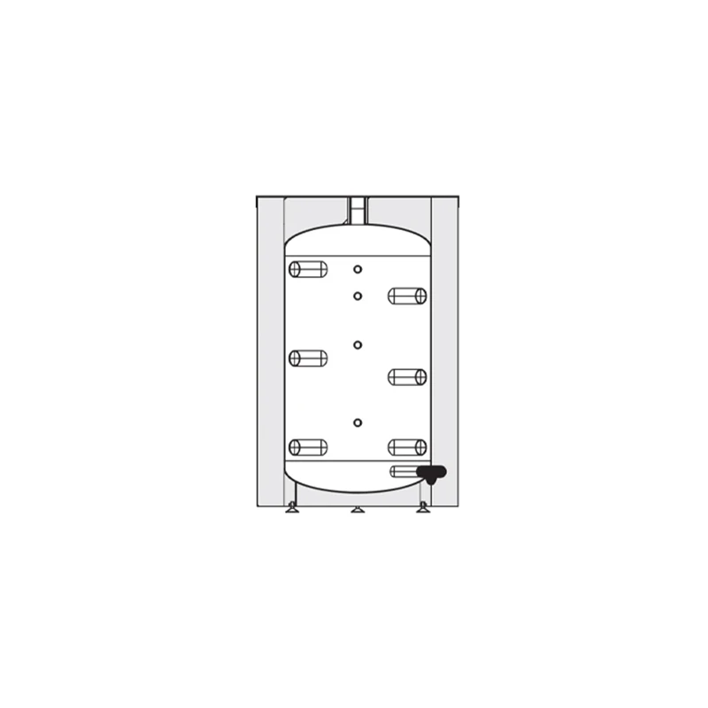 Heizer puffertároló fűtésre,  200 liter, PUS-200 R, álló, fix szig., O670/1140 mm, 60 kg, standard