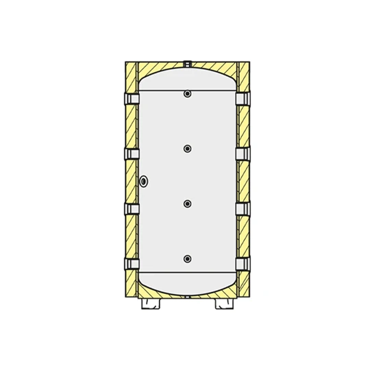 Heizer puffertartály, hűtés/fűtés, ACR-CH-1 R, 110 literes, fix párazáró szigetelés