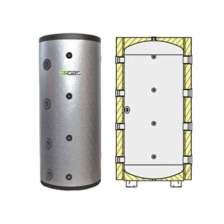 Heizer puffertartály, hűtés/fűtés, ACR-CH-1 R, 110 literes, fix párazáró szigetelés