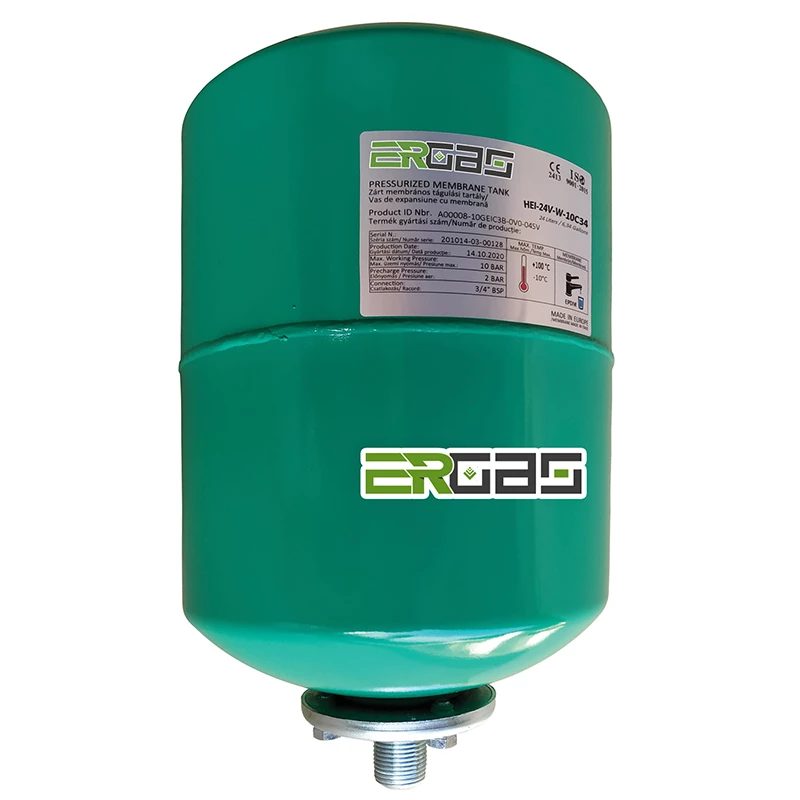 Heizer tágulási tartály, univerzális, 24 liter, 10 bar, univerzális zöld 3/4" álló