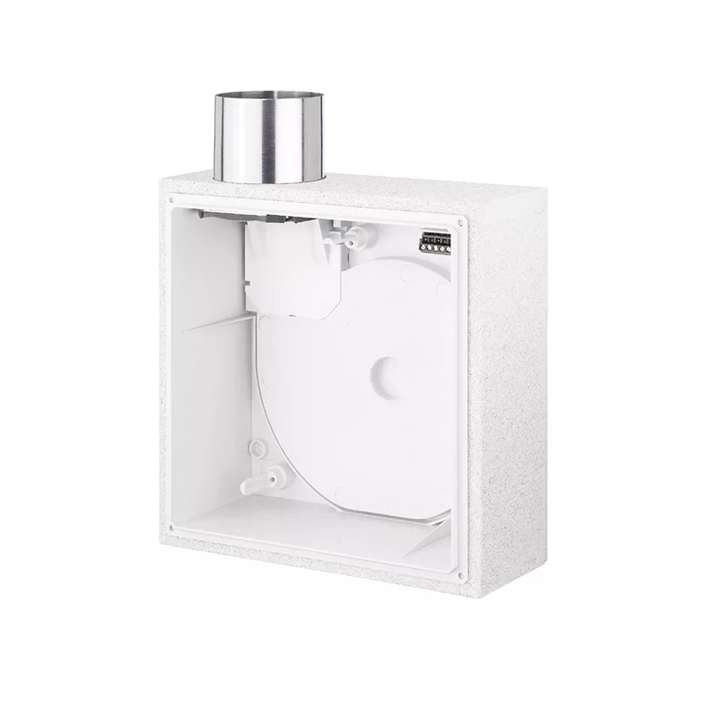 Helios ELS-GUB Falbasüllyesztett K90/EI90 tűzvédelmi ventilátorház, légtömör (fém) visszacsapószeleppel, felső kifúvás