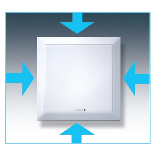 Helios ELS-VNC 60 Ventilátor egység, formatervezett fehér előlappal, mosható szűrővel, elpiszkolódásjelzővel, 60 m3/h