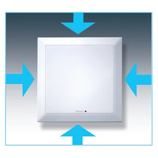 Helios ELS-VN 60 Ventilátor egység, formatervezett fehér előlappal, mosható szűrővel, elpiszkolódásjelzővel, 60 m3/h,