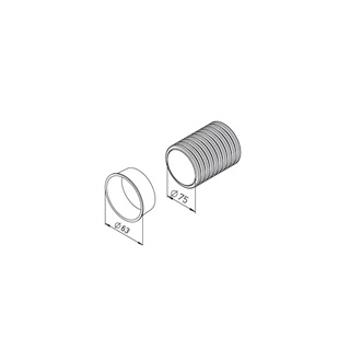 Helios FRS-R 75 FlexPipe plus flexibilis cső, NÁ75, 50 méter