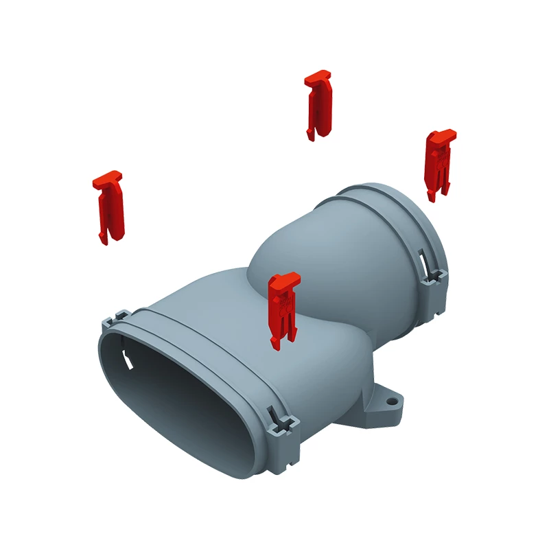 Helios FRS-ÜG 51-75 FlexPipe plus rendszer, NÁ75/Oval, átmeneti idom, egyenes