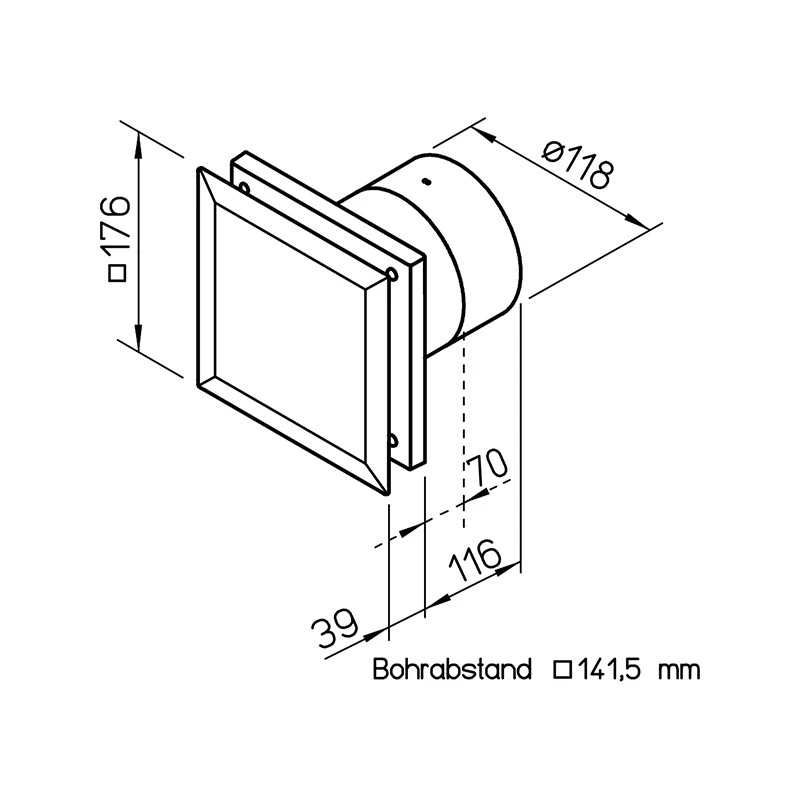 Helios M1/120 P MiniVent kisventilátor, jelenlét érzékelős, 170/150 m3/h, visszacsapó szeleppel
