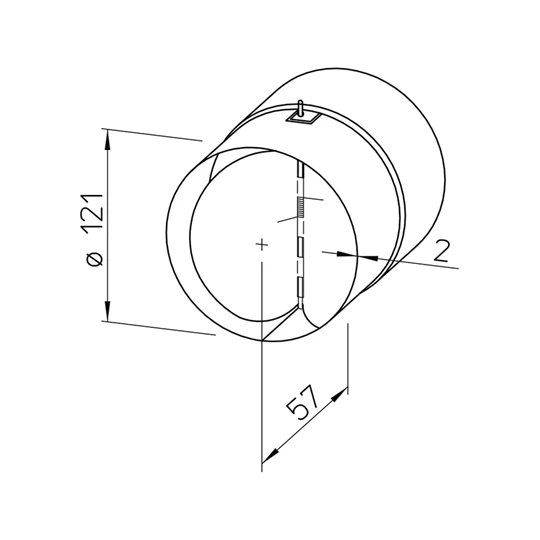 Helios RSK 160 Visszacsapószelep, horganyzott acél
