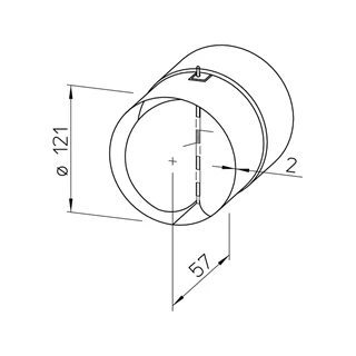 Helios RSK 200 Visszacsapószelep, horganyzott acél