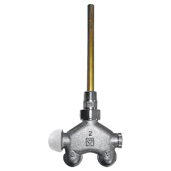 Herz VUA-50 4-járatú termosztatikus radiátorszelep sarok 1/2" 290/11 kétcs.balos, 5 cm, M30*1,5