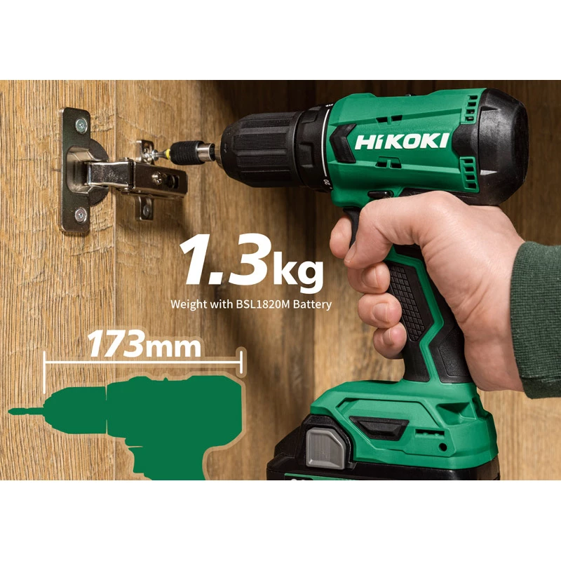 Hikoki DS18DA-KOFFER akkus fúró-csavarozó, 50 Nm - 1.3 kg 2x2AH akku