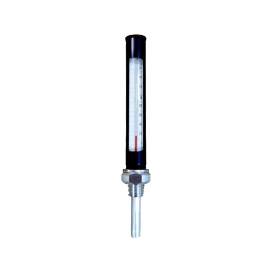 Hőmérő ipari 0-100°C kis egyenes L=63mm, 1/2"