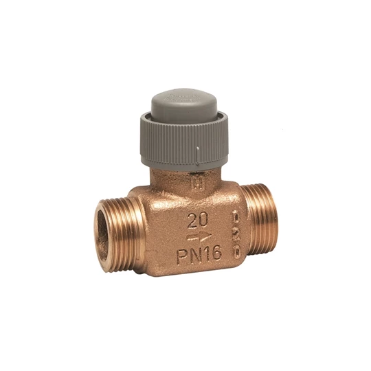 Honeywell 1-utú szelep, (motor külön tételben), nyit/zár, 2,5mm löket, 3/4", külső menet sík tömítés, 2-120°C, PN16