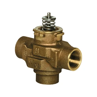 Honeywell Home 2-utú szabályozó/váltószelep kev. és osztó üzemre, (motor külön), 1", BM, PN20, max 95°C, (kvs=6,4)