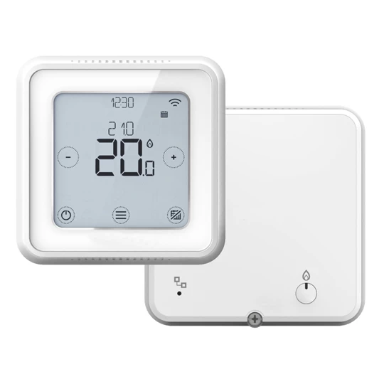 Honeywell Home fehér Lyric Wi-Fi T6 okostermosztát a szobatermosztátés a kazánvezérlő egység között vezetékes bekötéssel