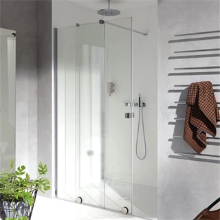 Hüppe Xtensa Walk In zuhanykabin 1400mm króm 1 tolórésszel, 1201-1400mm állítható, zuhanykabinhoz