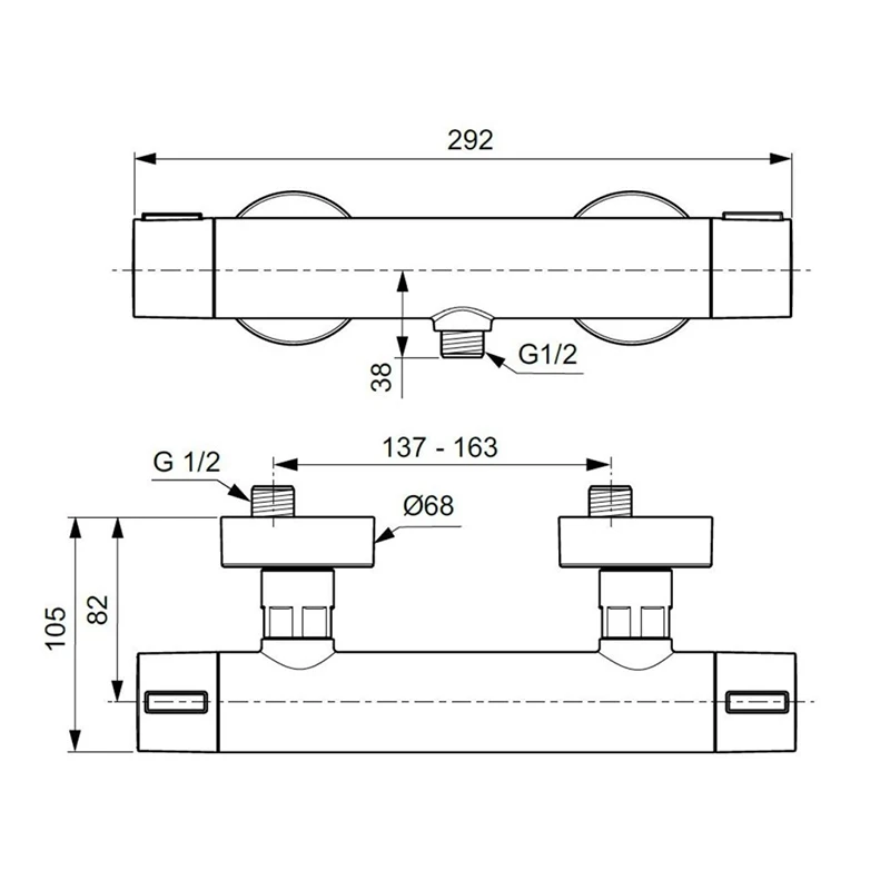 Ideal Standard Ceratherm ALU+ termosztatikus zuhanycsaptelep, selyem fekete