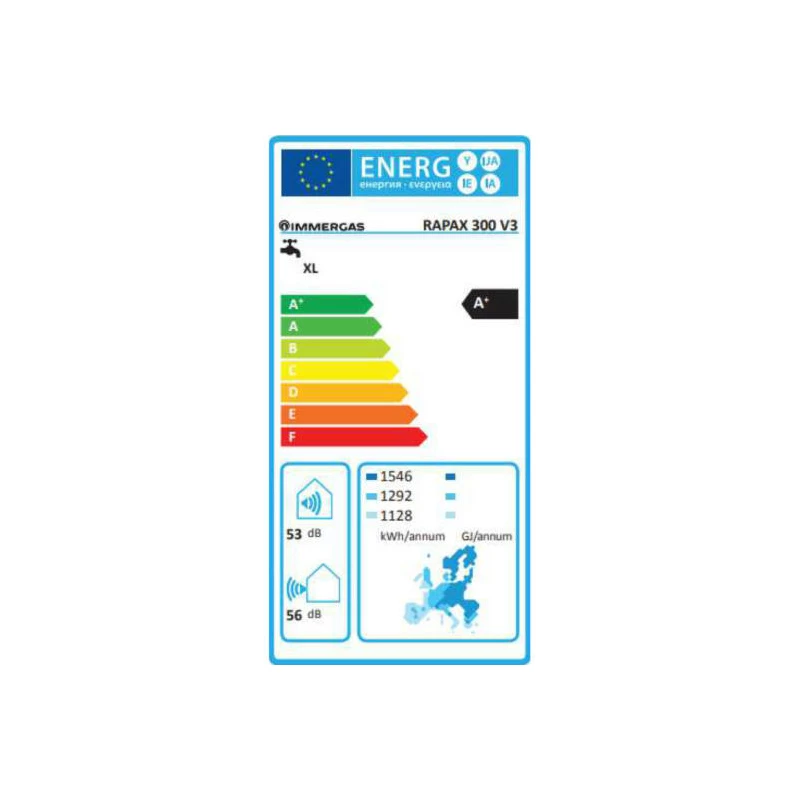 Immergas Rapax V3 300 ErP HMV hőszivattyús hibrid vízmelegítő