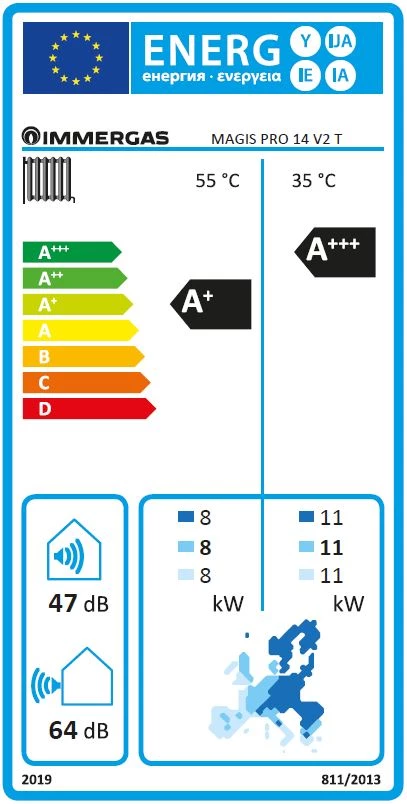 Immergas Magis Pro 14 V2 T osztott rendszerű split levegő/víz hőszivattyú