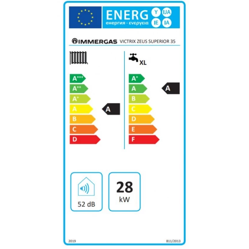 Immergas VICTRIX  Zeus Superior 35 kondenzációs fali kombi gázkazán beépített tárolóval